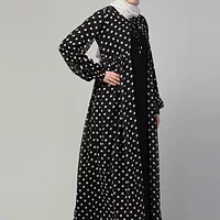 Dual Layer Shrug Abaya - styling and drape detail