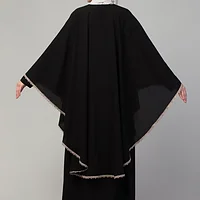 Abaya with Cape - Nida Matte fabric close up