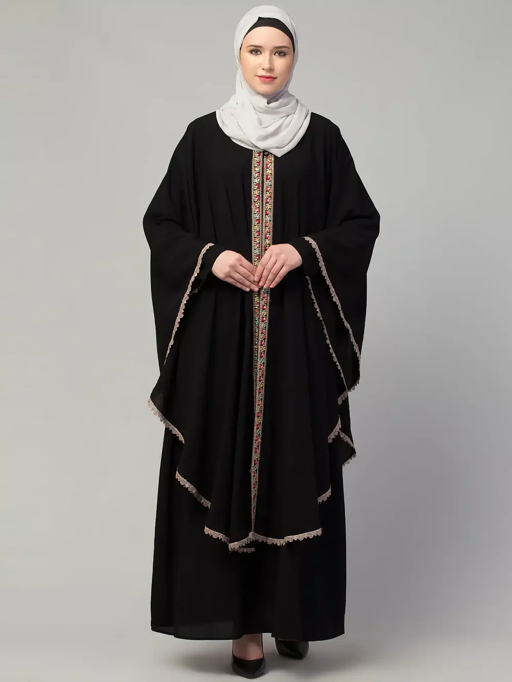 Abaya with Cape side drape