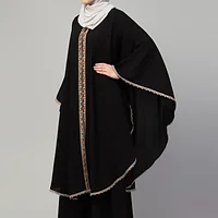 Abaya with Cape - finished stitching and hem detail