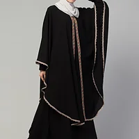 Abaya with Cape - styling and drape detail