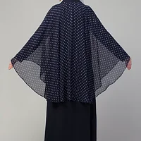 Polka Dot Abaya - Nida Matte fabric close up