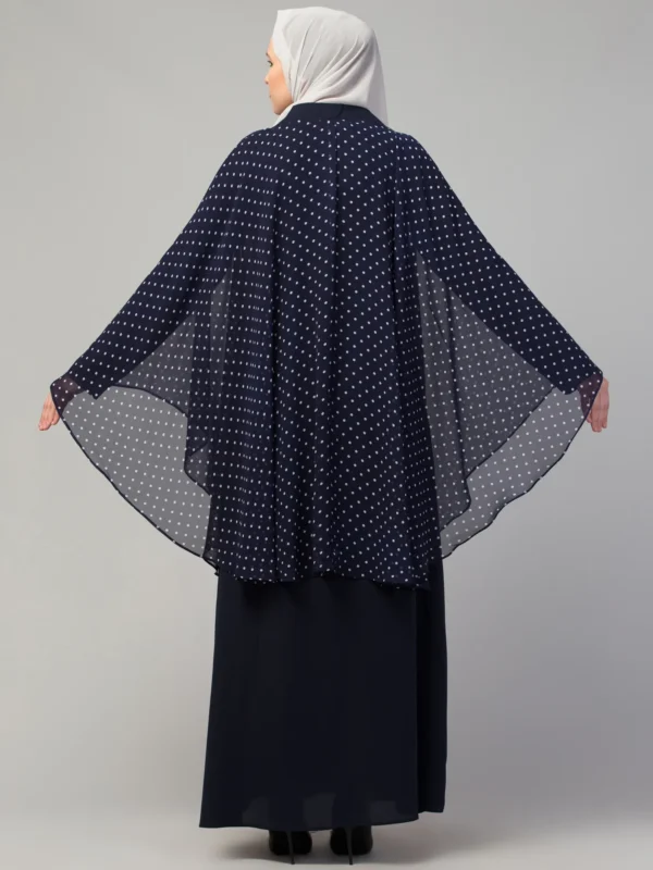 Aline Shrug abaya with Polka dot Cape