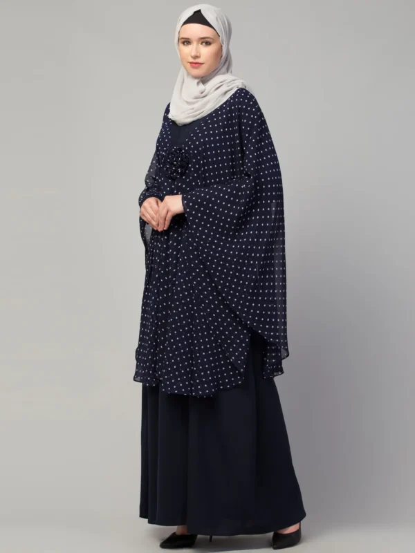 Aline Shrug abaya with Polka dot Cape