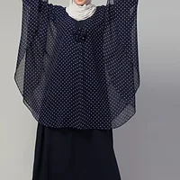 Polka Dot Abaya - sleeve and cuff detail