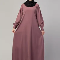 A-line Inner Abaya with Cuff Sleeves