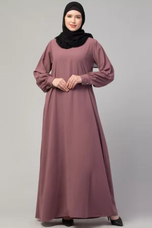 A-line Inner Abaya with Cuff Sleeves
