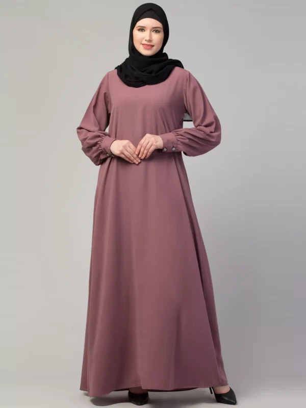 A-line Inner Abaya with Cuff Sleeves