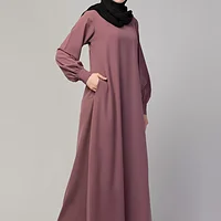 A-line Inner Abaya with Cuff Sleeves