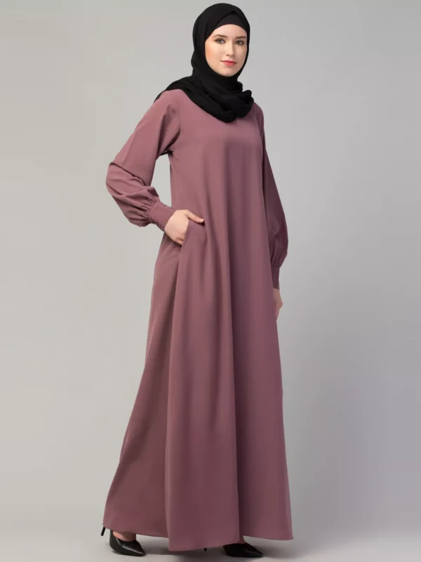 A-line Inner Abaya with Cuff Sleeves