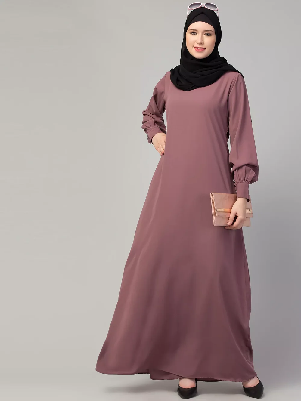 Aline Inner Abaya with Cuff Sleeves  Image 6