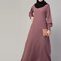 A-line Inner Abaya with Cuff Sleeves